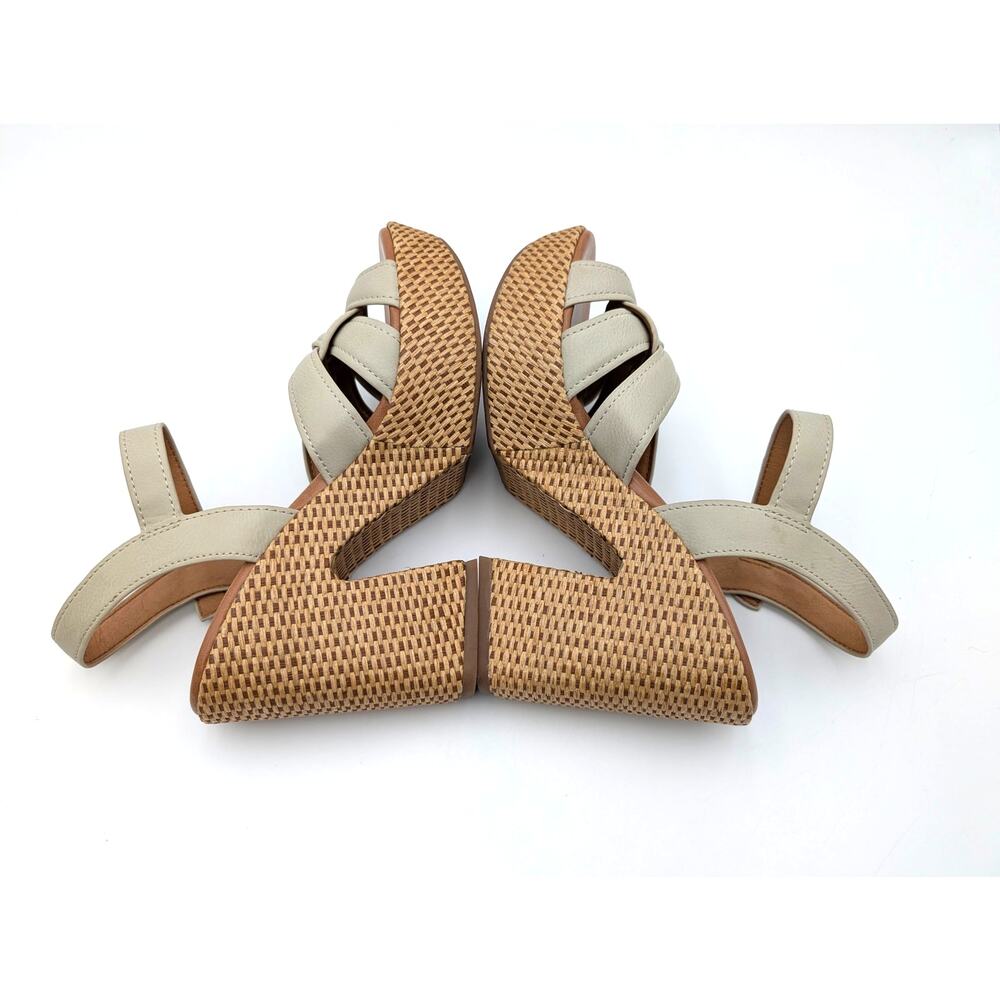 Korks Dee Wedge Platform Block Heel Sandals Women's off White Size US9M EU39.5 - Picture 7 of 11